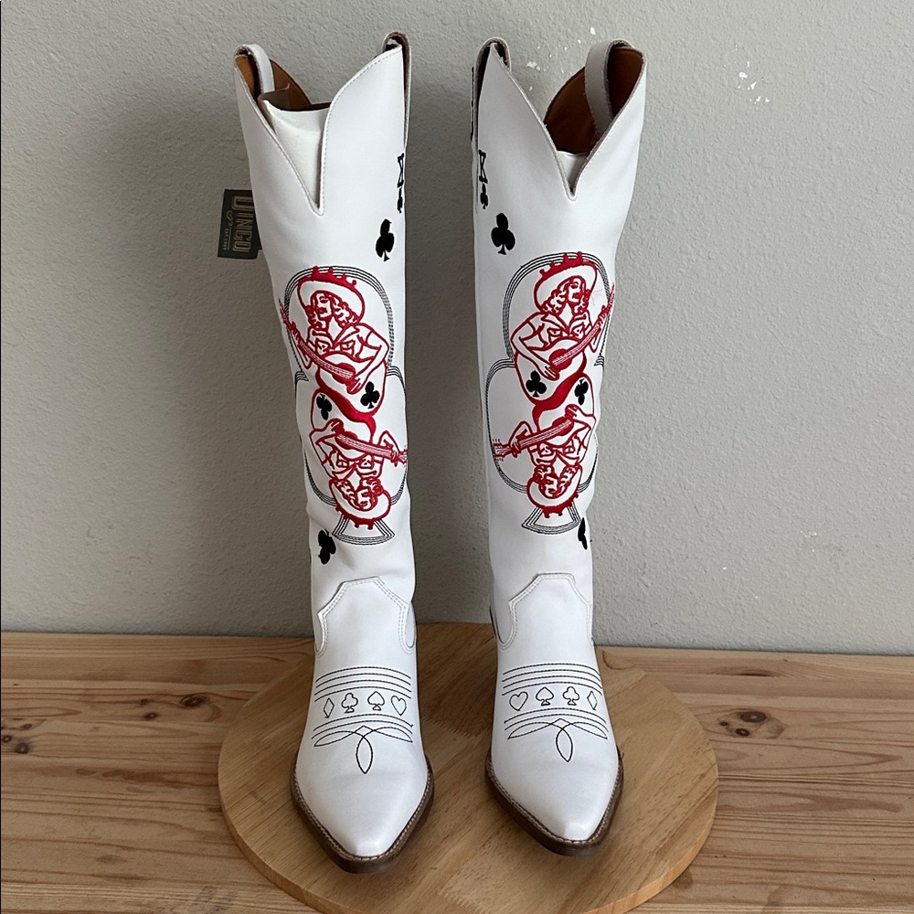 Dingo Womens Ace Of Spades Stacked Heel Cowboy Boots - Picture 5 of 9